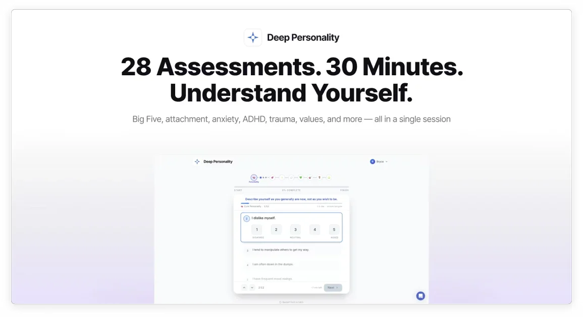 [Deep Personality] Science-backed personality insights for you and your partner