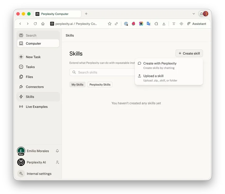 [Perplexity Computer Skills] Extend Computer’s capabilities with repeatable instructions