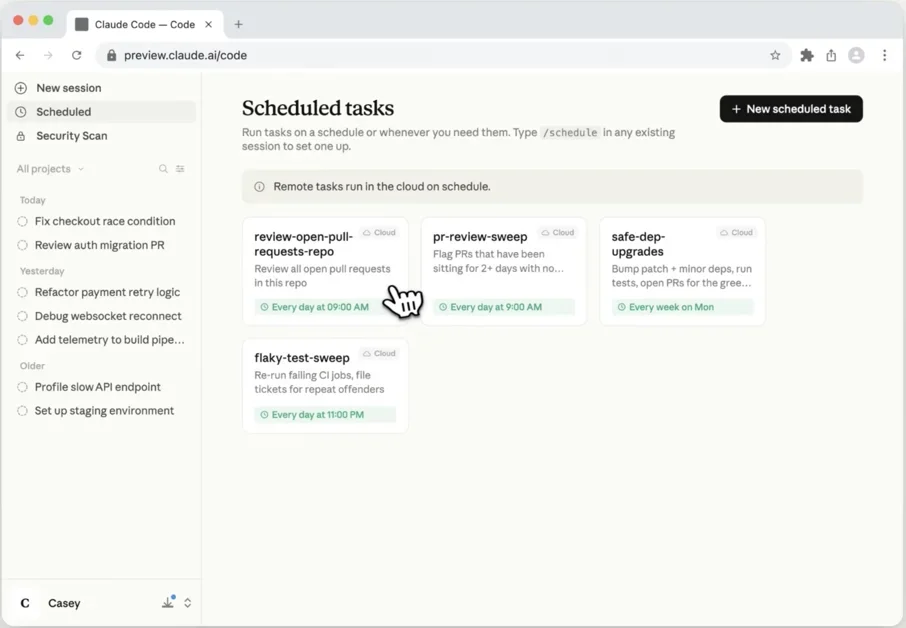 [Claude Code Scheduled Tasks ] Schedule recurring tasks locally and in the cloud easily