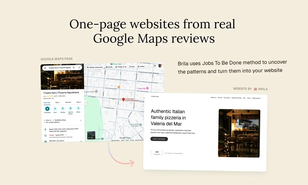 [Brila] One-page websites from real Google Maps reviews