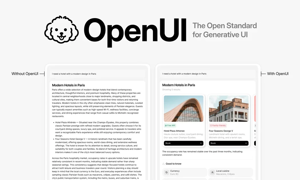 [OpenUI] The open standard for Generative UI