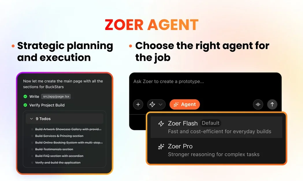 [Zoer.ai] Build full-stack webapps from the database up