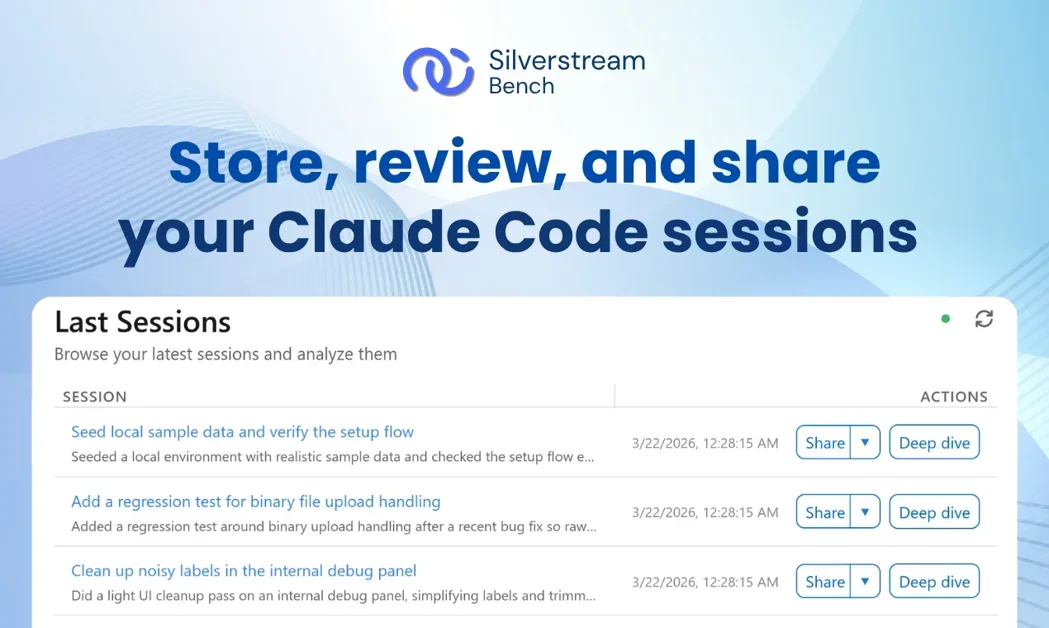 [Bench for Claude Code] Store, review, and share your Claude Code sessions