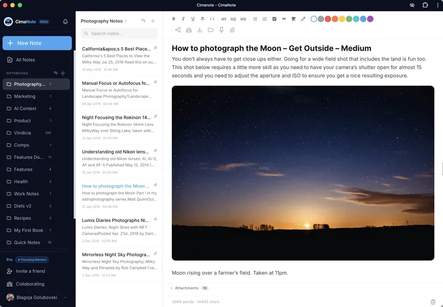 [Cimanote] The fast, clean note app Evernote used to be