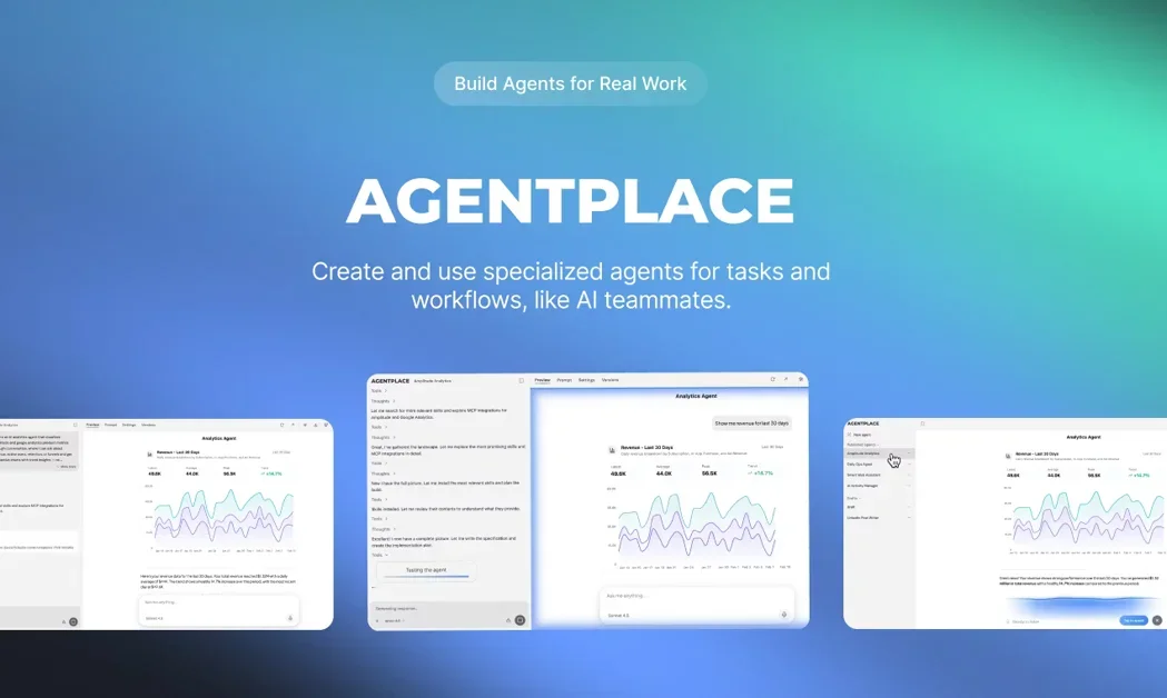 [Agentplace AI Agents] Create specialized AI agents for real tasks and workflows