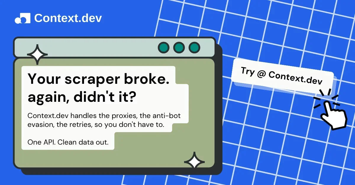 [Context.dev] One API to scrape, enrich, and understand the web.
