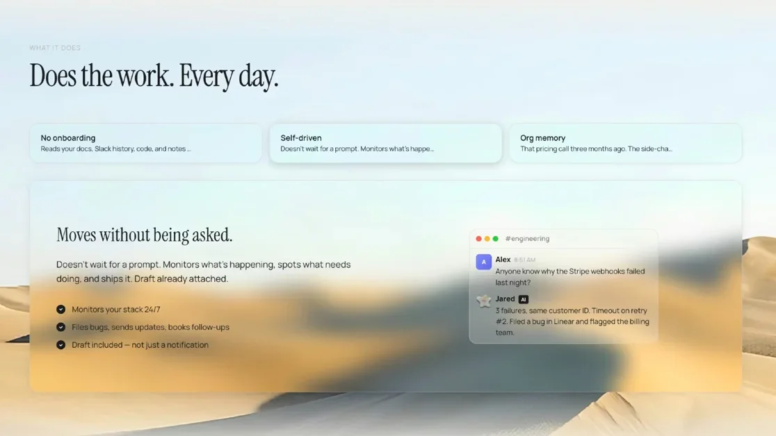 [jared.so] Your AI employee that delivers. Every day.