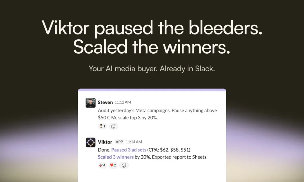 [Viktor for Media Buyers] Manages your Meta and Google Ads from Slack