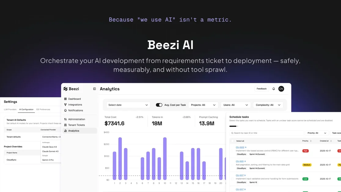 [Beezi AI] Make AI development structured, secure, and cost-efficient.