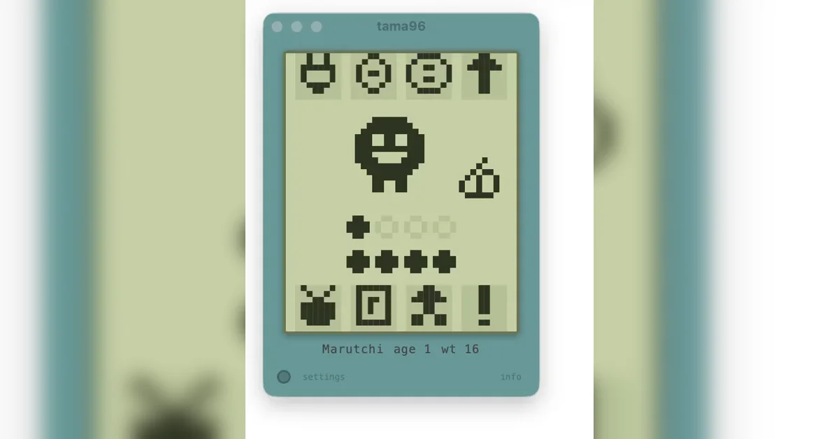[tama96] A Tamagotchi for your desktop, terminal, and AI agents