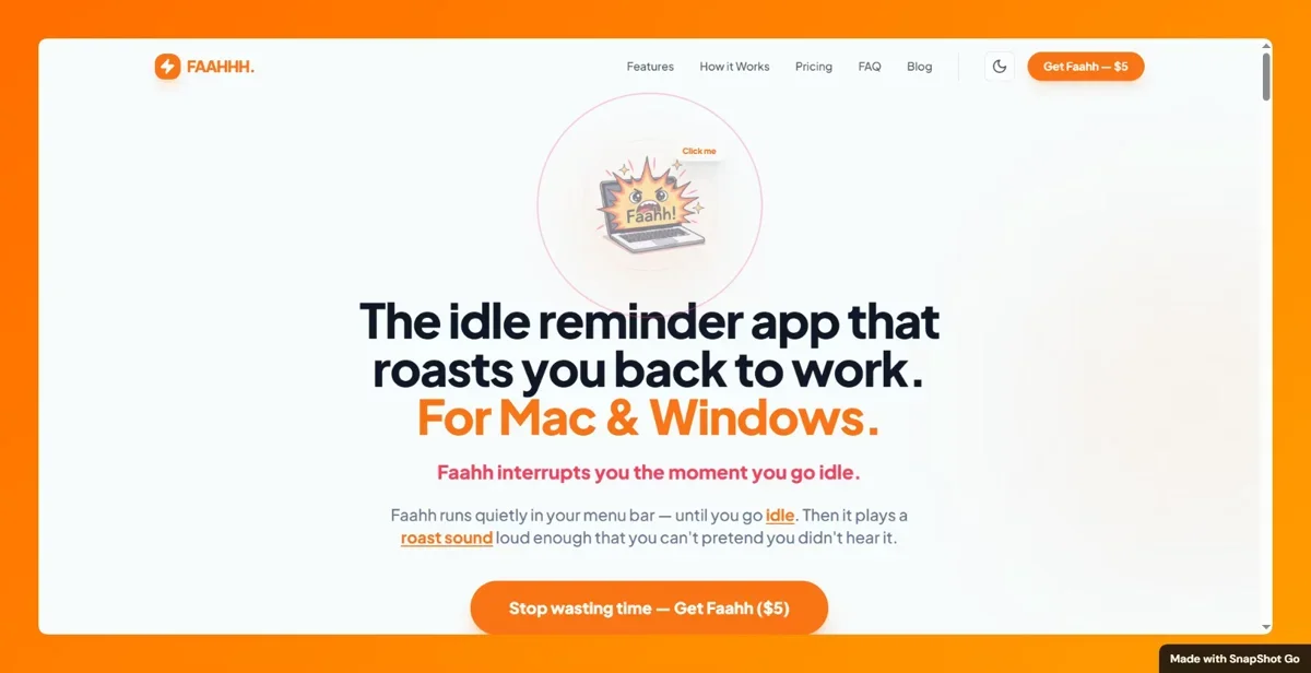 [Faahh] Slap your desk. Unplug distractions. Get back to focus.