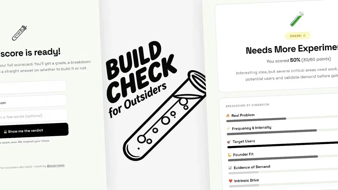 [Build Check (for Outsiders)] Is your app idea actually worth building?