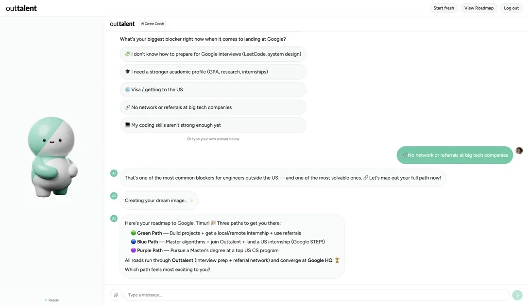 [Minty] AI companion for building a clear career path