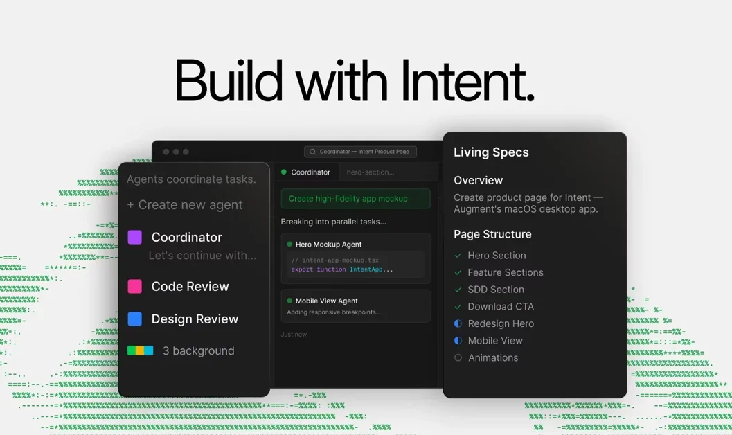 [Intent] Describe a feature. AI agents build, verify, and ship it.
