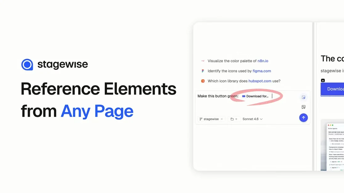 [stagewise] The coding agent that works in its own browser environment