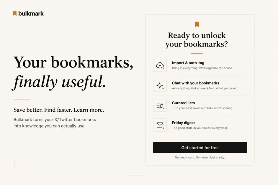 [Bulkmark] Transform your Twitter/X Bookmarks into real knowledge