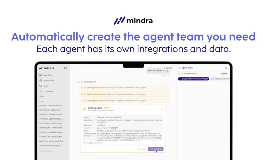 [Mindra] Agent Teams You Can Actually Delegate To