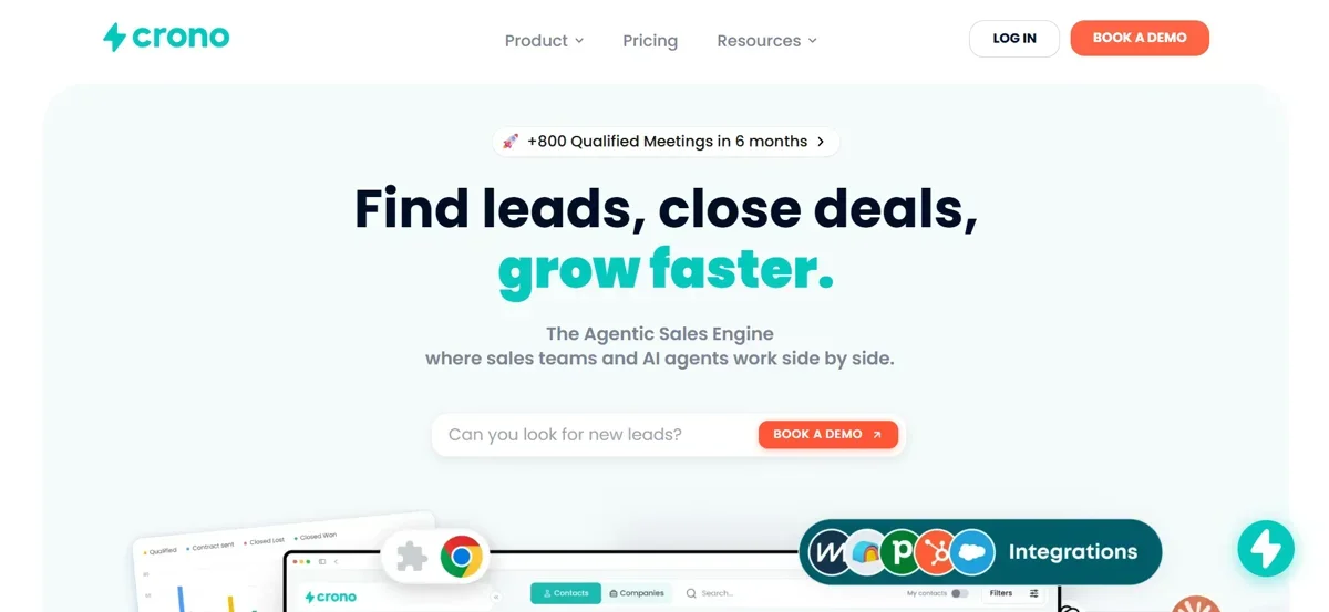 [The Agentic Sales Engine by Crono] Where sales teams and AI agents work side by side.