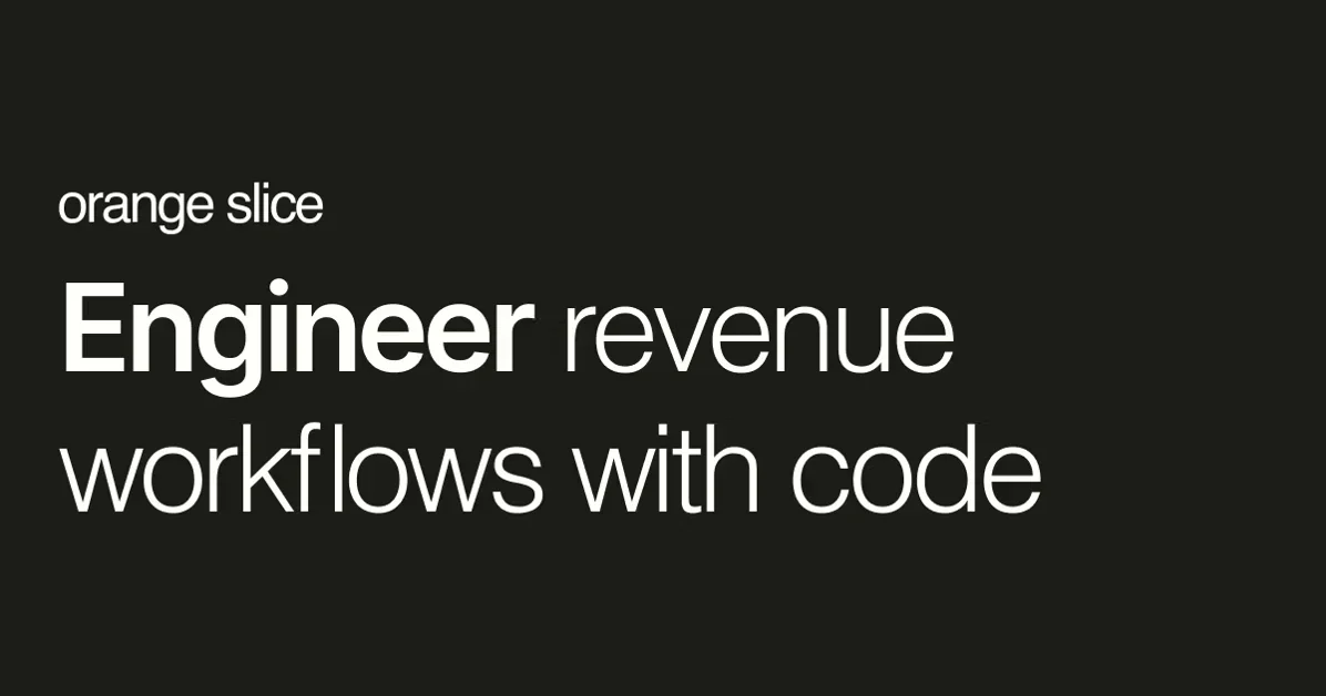 [Orange Slice] Automate any sales task with AI