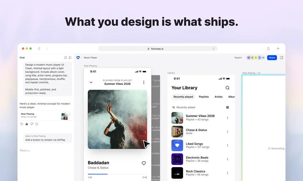 [Flowstep 1.0] AI design engineer. Design & ship real UI.