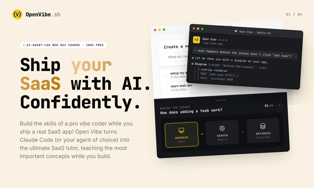 [Open Vibe] Ship your SaaS with AI, without getting stuck