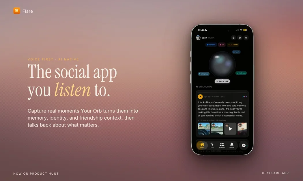 [Flare] AI-Native Voice-First Social App for GenZ