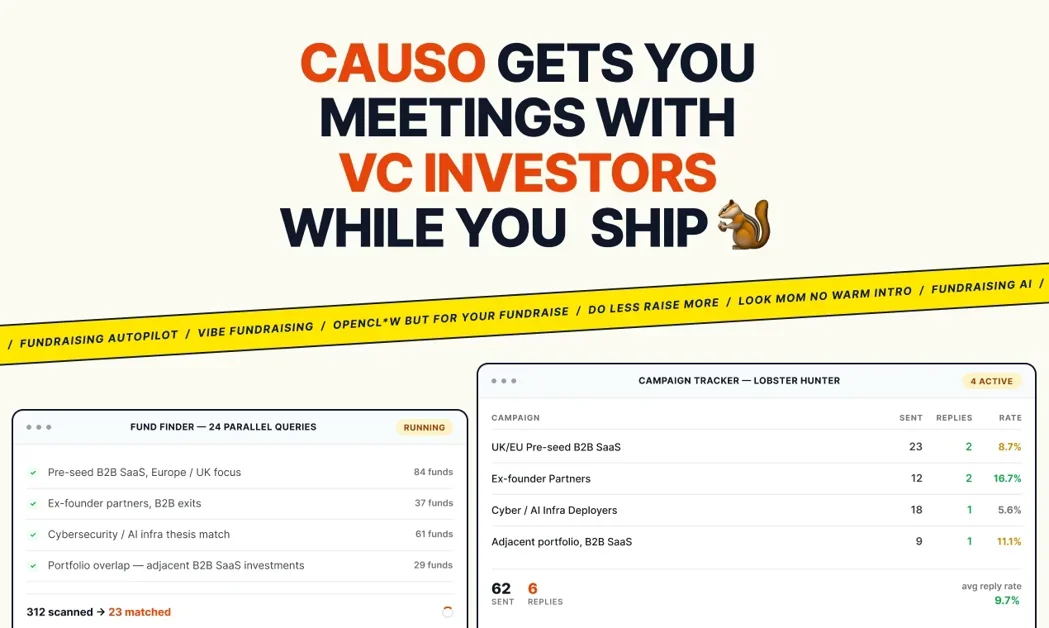 [Causo for Fundraising] Pitch the right VCs, skip the grind