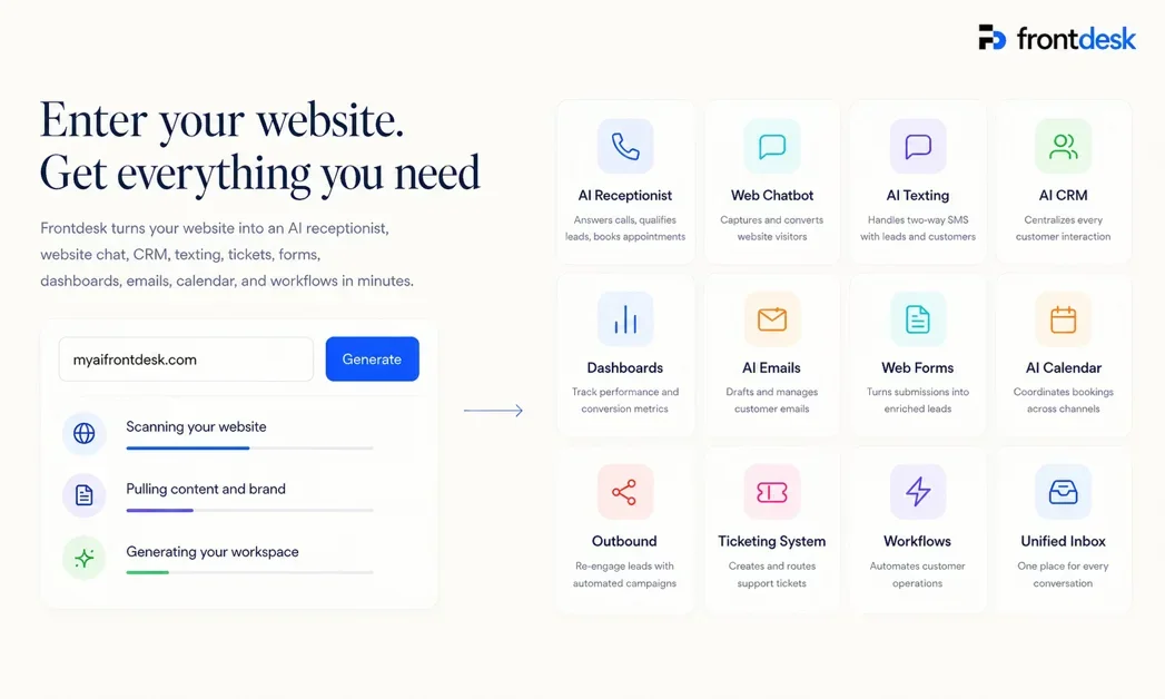 [Frontdesk AI] AI COO to run your business like a Fortune 500 enterprise