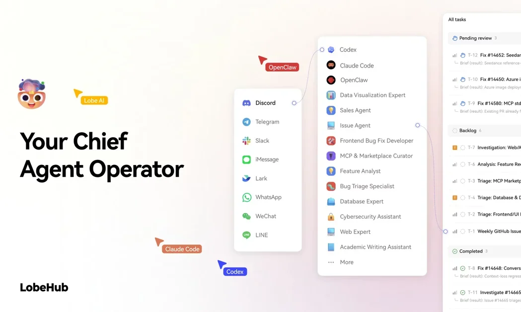 [LobeHub] Your Chief Agent Operator for multi-agent work