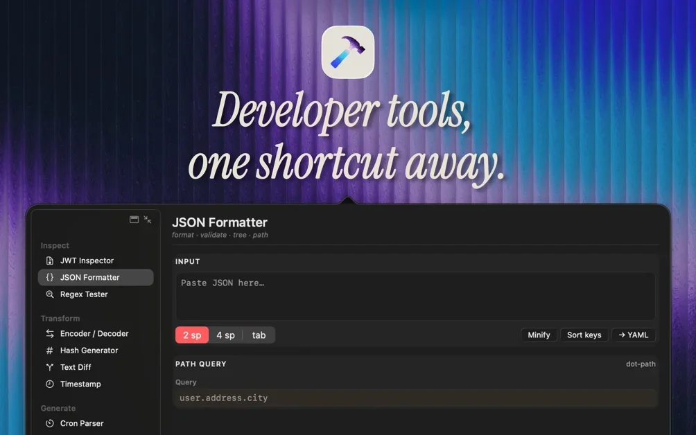 [Wring] Developer tools, one menu click away.