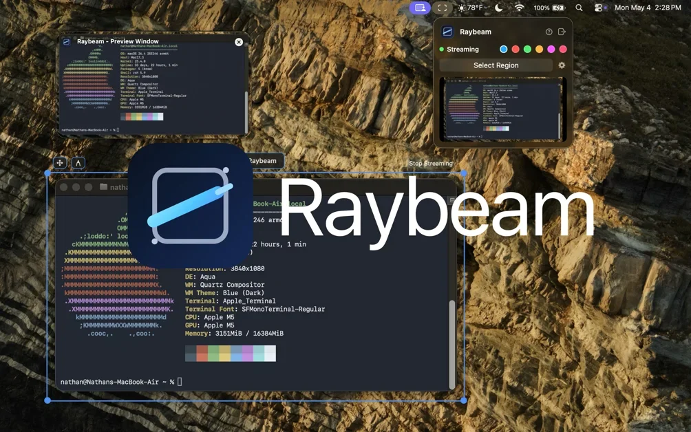 [Raybeam] A better way to screen share on macOS