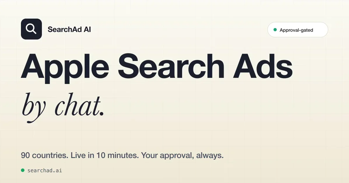 [Searchad.ai] Run Apple Search Ads by Chatting with AI