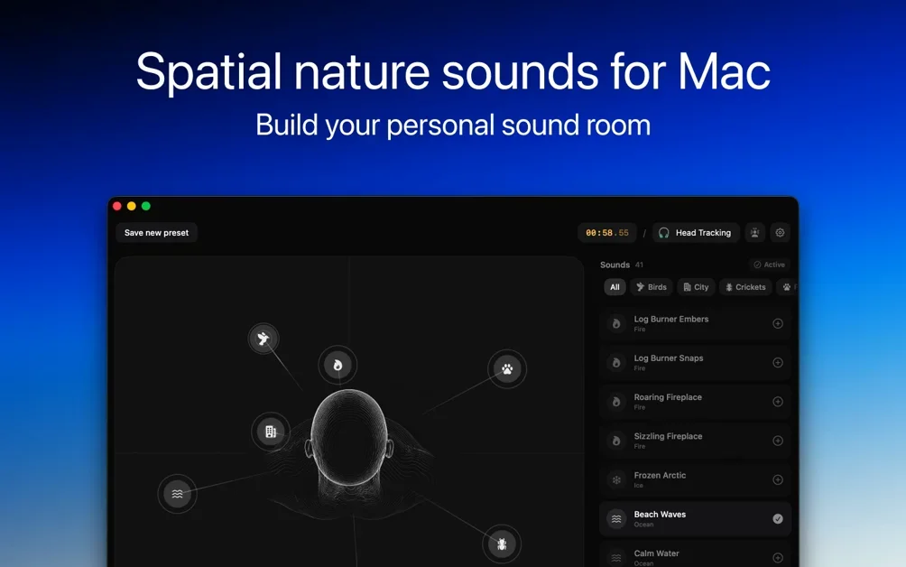 [prostir zvuku] A spatial nature sound mixer for Mac