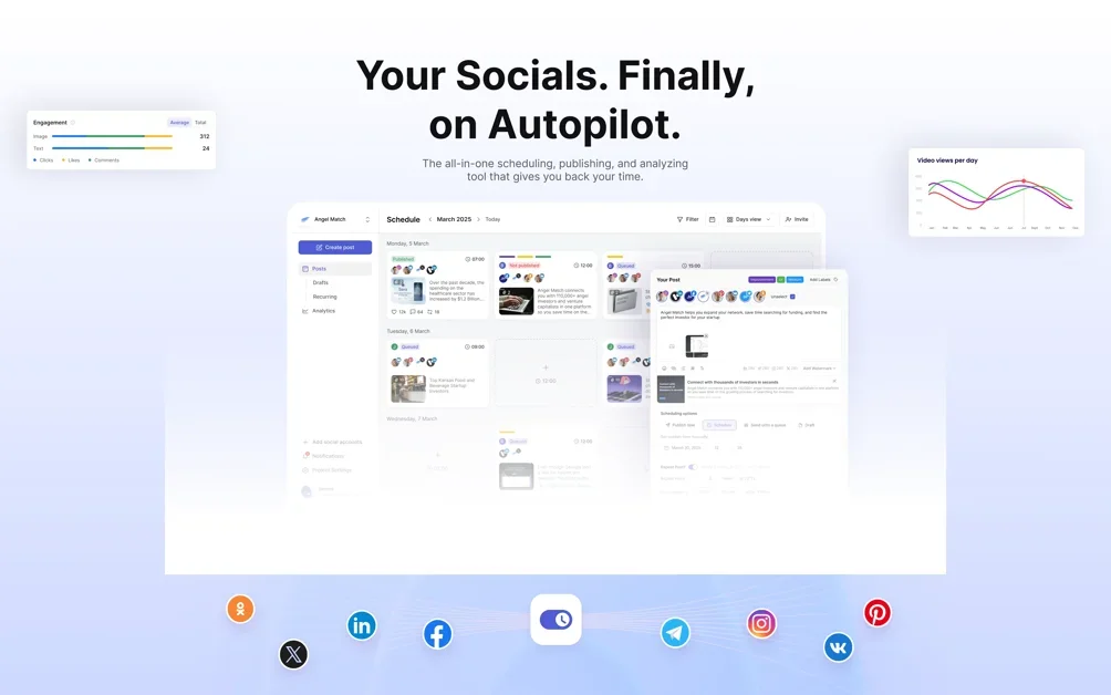 [Auto Posts] Schedule social post, Telegram messages + more