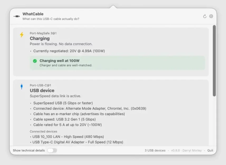 [WhatCable] Know what your USB-C cable can really do