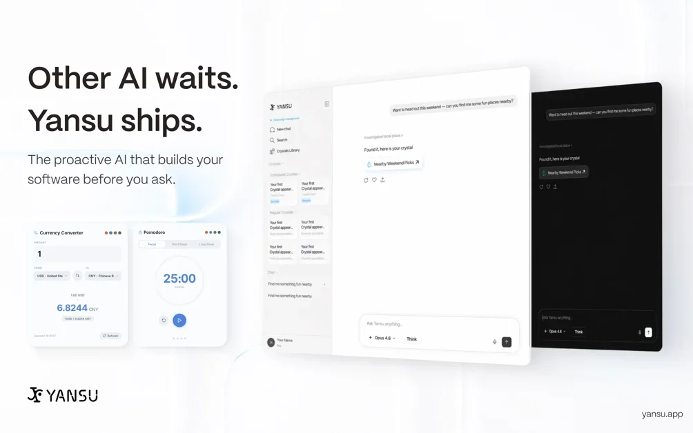 [Yansu] AI that learns how you work and turns it into software