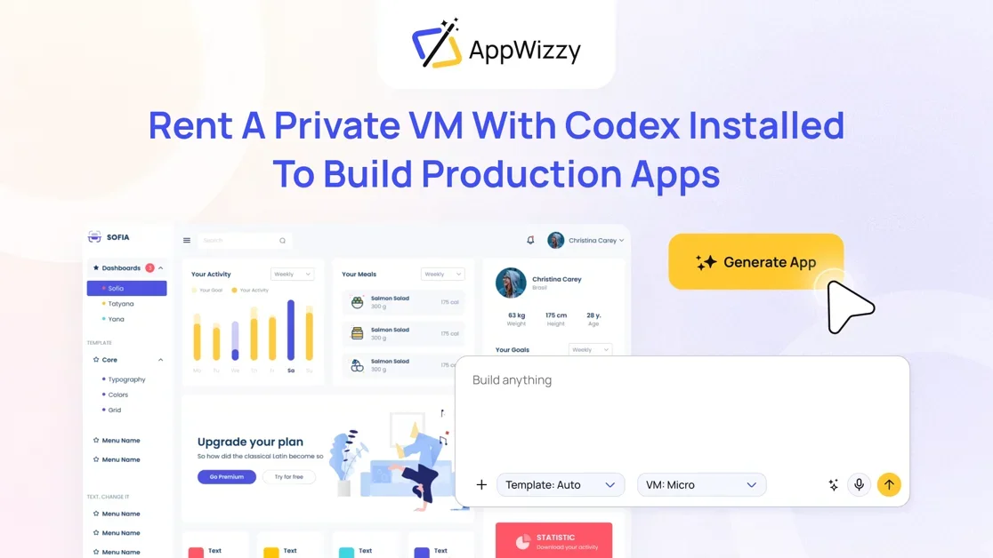 [AppWizzy] Rent a private VM with Codex to build production apps