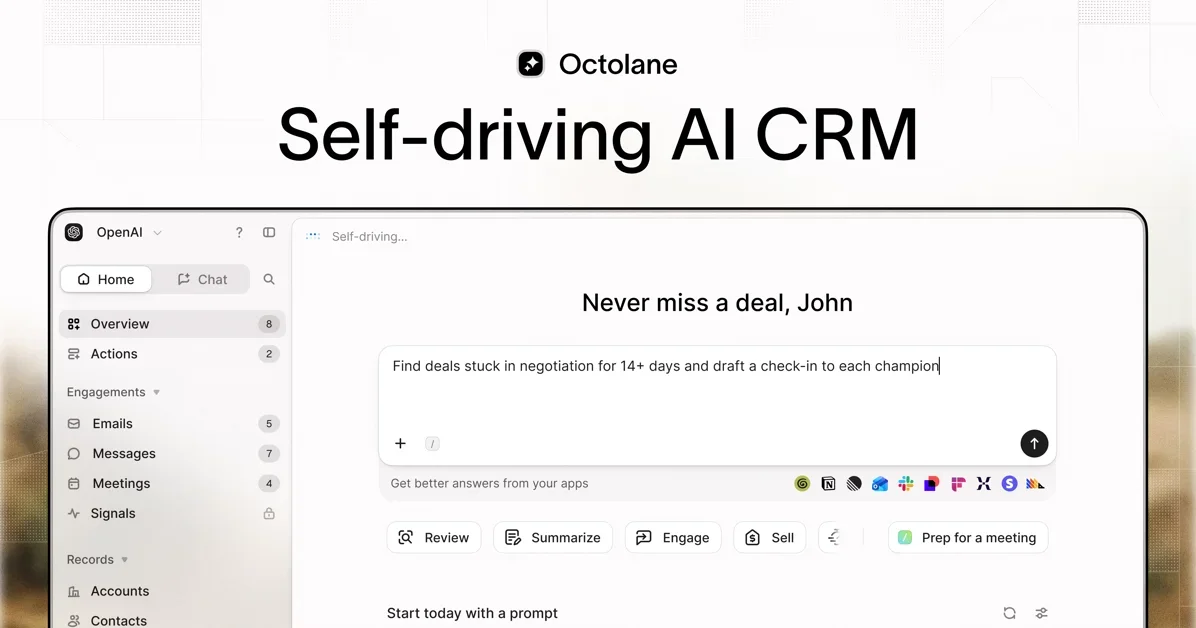 [Octolane] Self-driving AI CRM that you can talk to