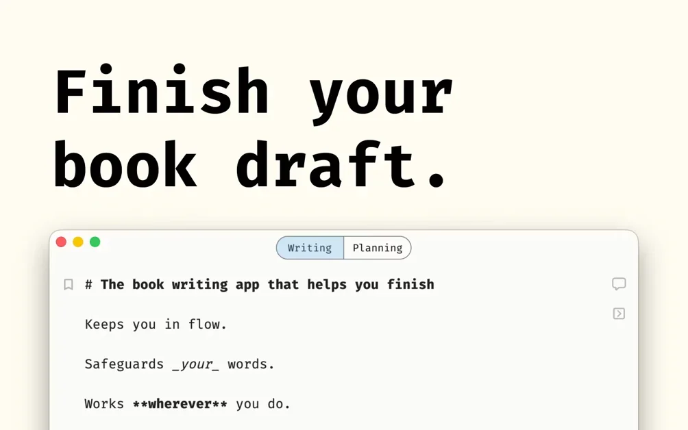 [Epilogue. Write novels, scripts & poetry] The professional book writing app built for serious authors