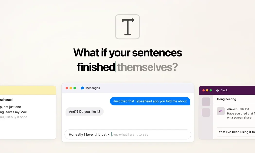 [Typeahead] AI autocomplete for every app on your Mac