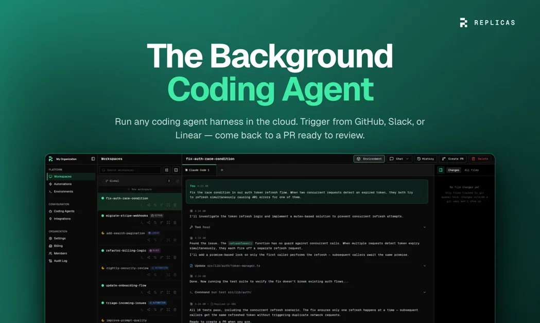 [Replicas] Run Claude Code and Codex in the cloud