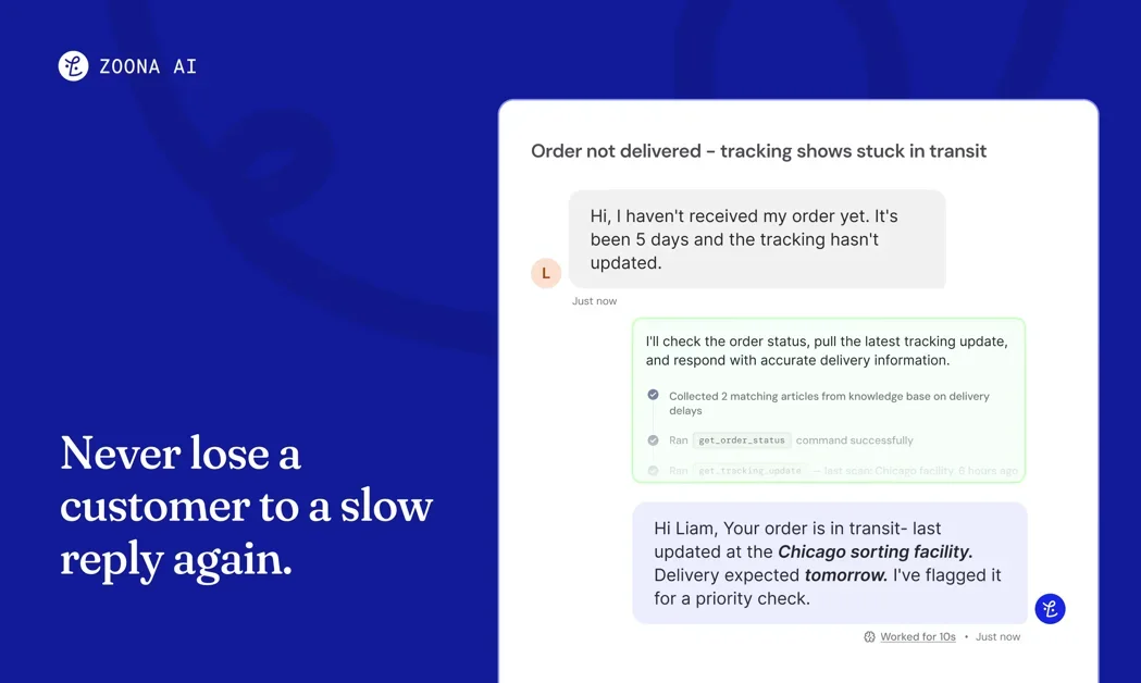 [Zoona AI] Automated support that learns from docs + past conversations