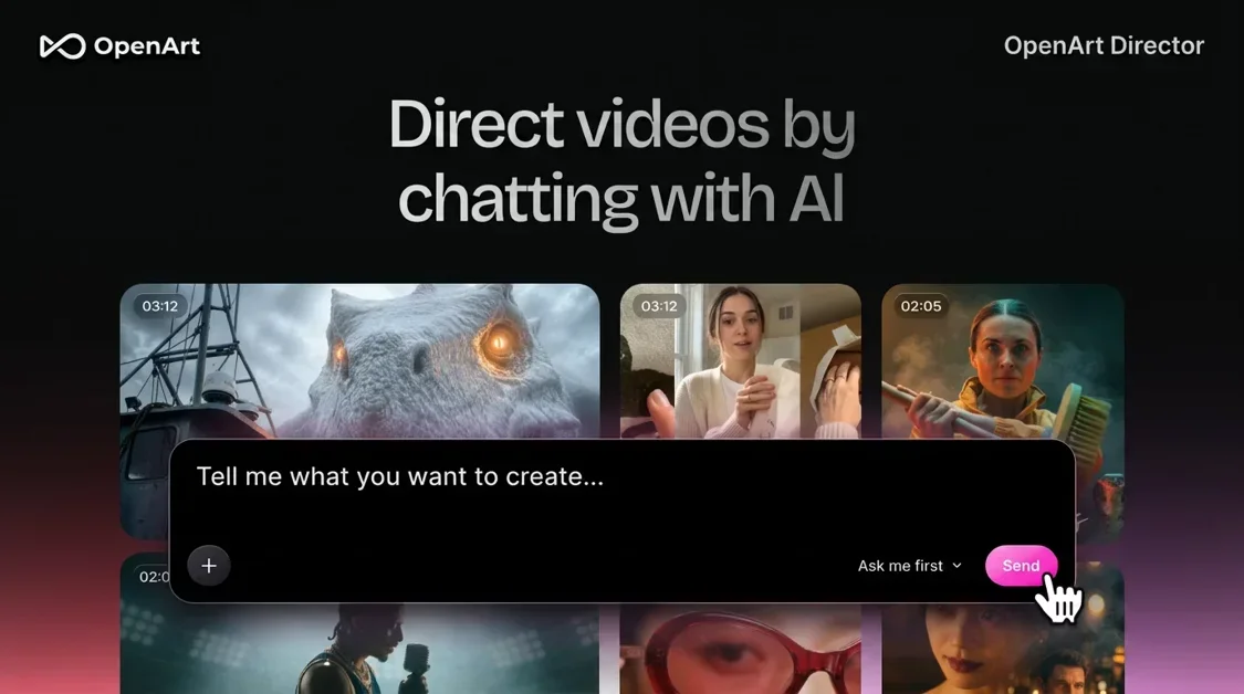[OpenArt Director] Direct cinematic videos through chat