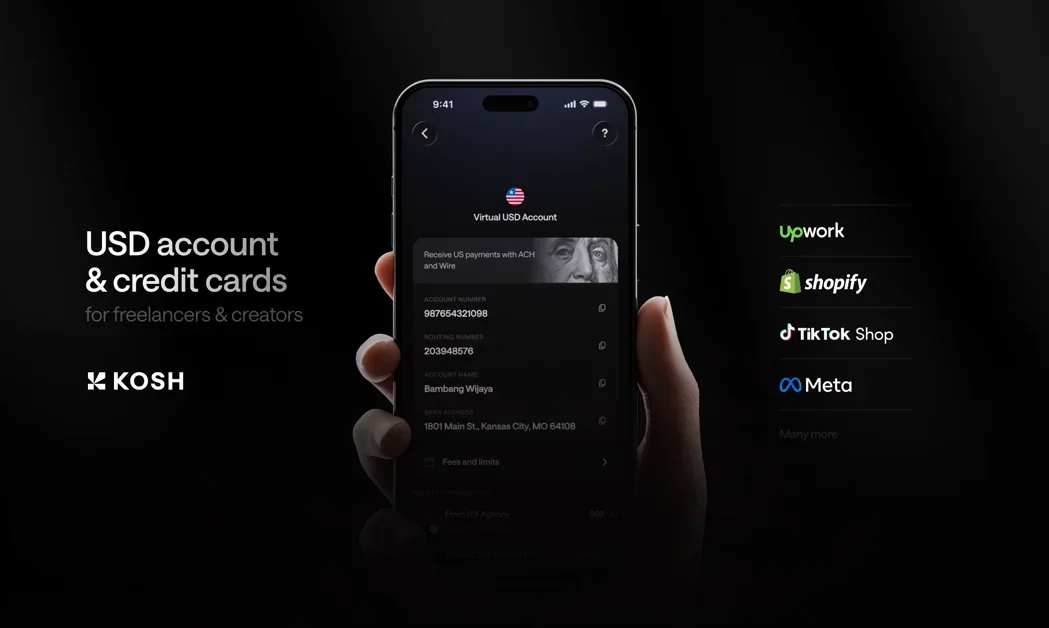 [KOSH Money] USD account & credit cards for freelancers & creators