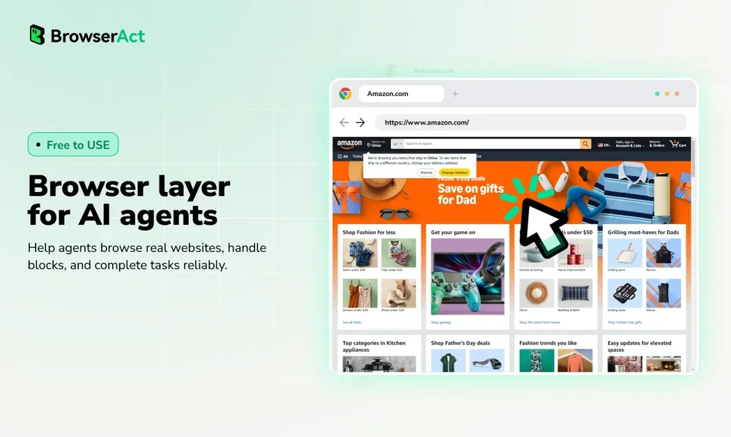[BrowserAct] Web browser automation for AI agents
