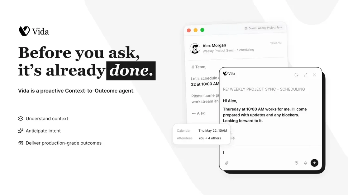 [Vida] Clone yourself. Let AI do the work before you ask