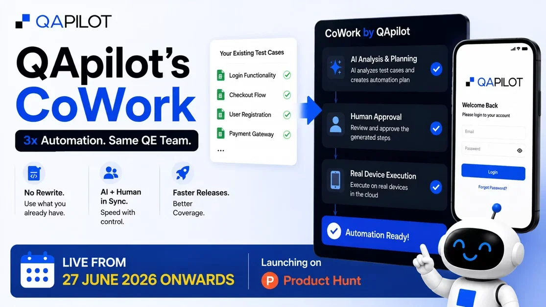 [QApilot's CoWork] 3x Mobile Automation. Same QE Team.