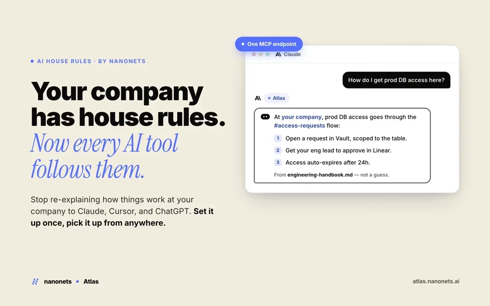 [Atlas] Every AI tool you use should know how your company works