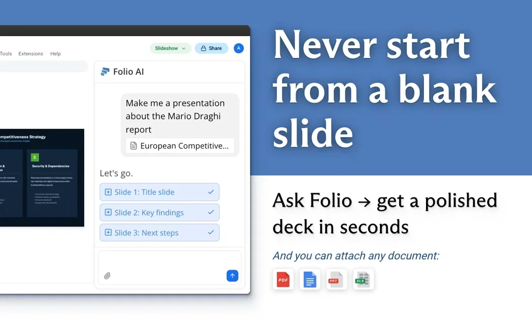 [Folio AI] Claude for PowerPoint, on steroids