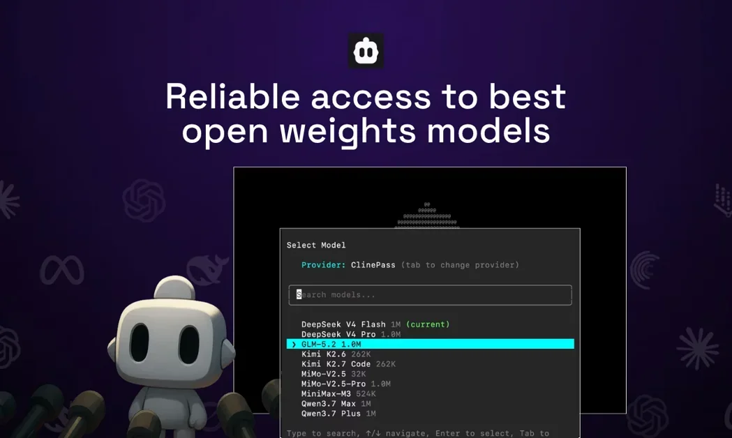 [ClinePass] Run the best open-weights models in Cline